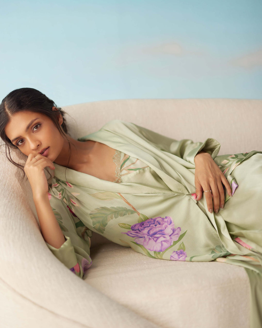 Jade Floral Dream Lounge Robe