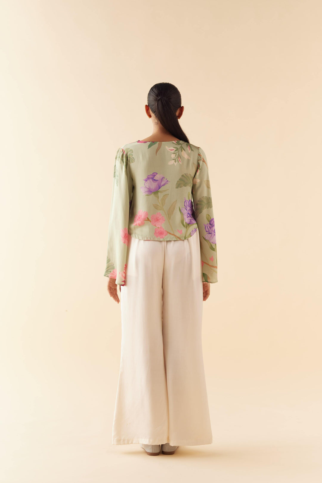 Jade Floral Dream V Lounge Shirt