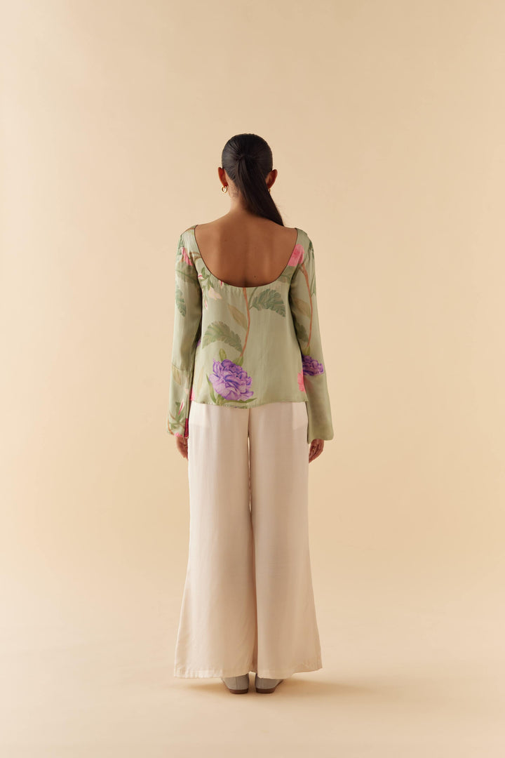 Jade Floral Dream Asymmetrical Lounge Set
