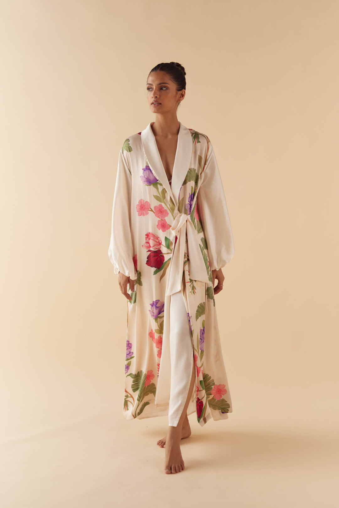 Floral Day Dream Silk Robe