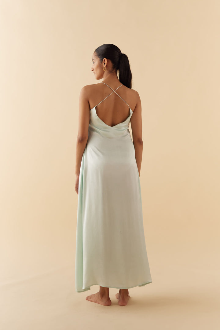 Celeste Floral Dream Lounge to Sleep Silk Slip
