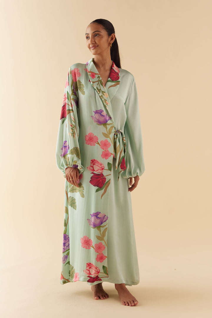 Celeste Floral Dream Silk Robe
