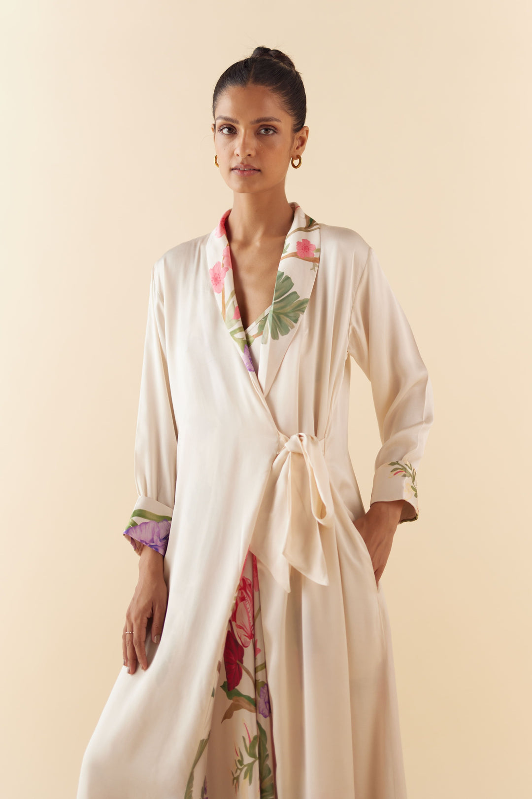 Lounge Robe in Ivory White