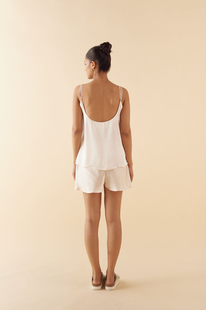 Silk Camisole in Ivory White