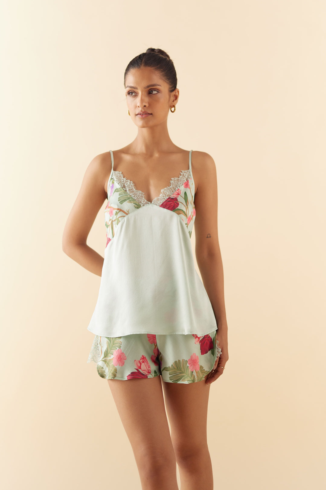 Celeste Floral Dream Silk Camisole Set