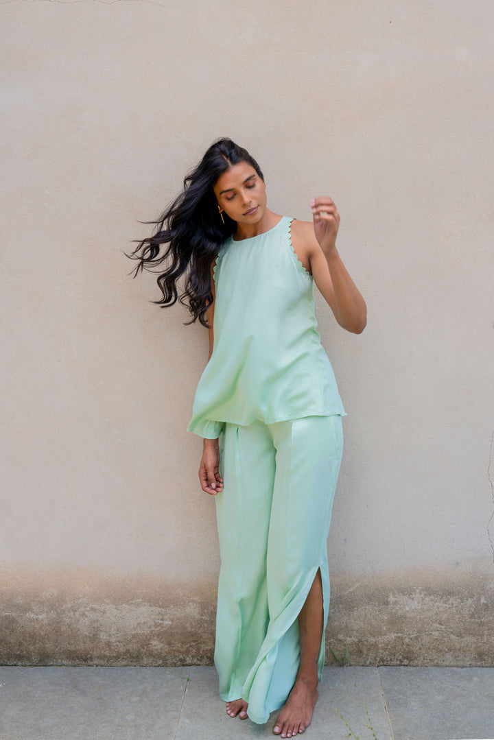 Sage Green Back Knot Co-Ord Set