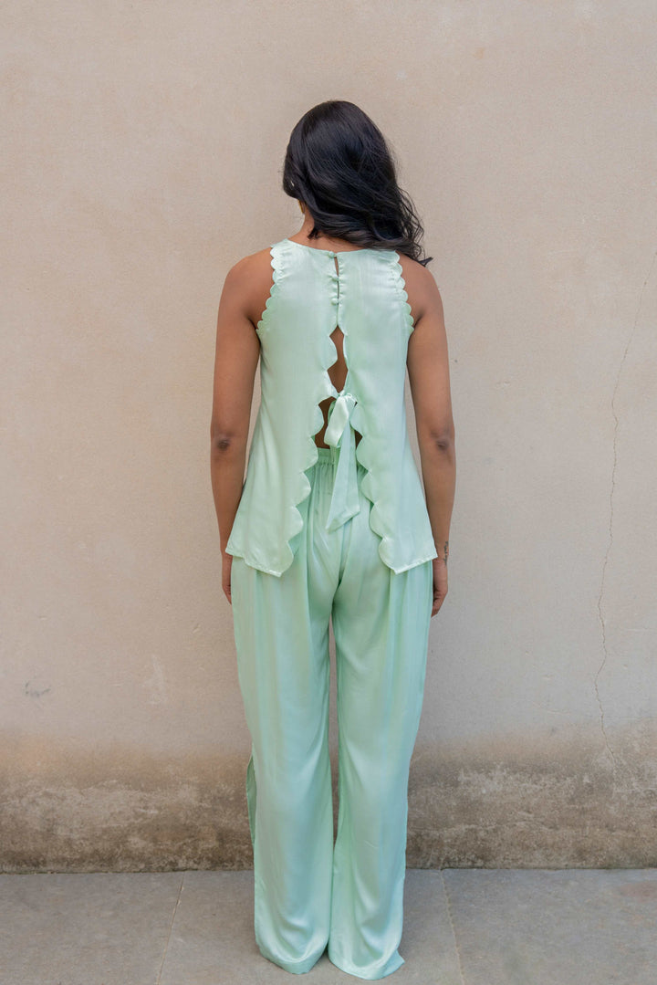 Sage Green Back Knot Co-Ord Set