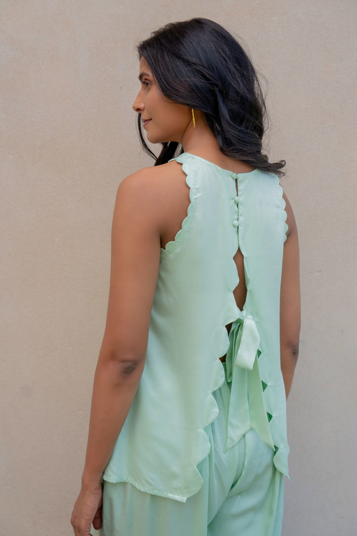 Sage Green Back Knot Co-Ord Set