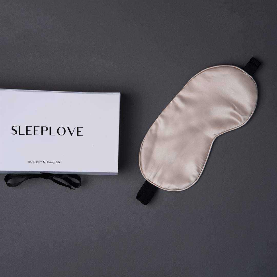Bare Beige Mulberry Silk Sleep Mask-sleeplove.co-100% Mulberry silk,Clearance,Mulberry Silk,mulberry silk eye mask,silk sleep mask,sleep mask,sleep mask for women
