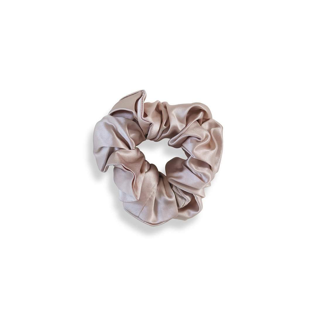 Bare Beige Silk Scrunchies - SleepLove