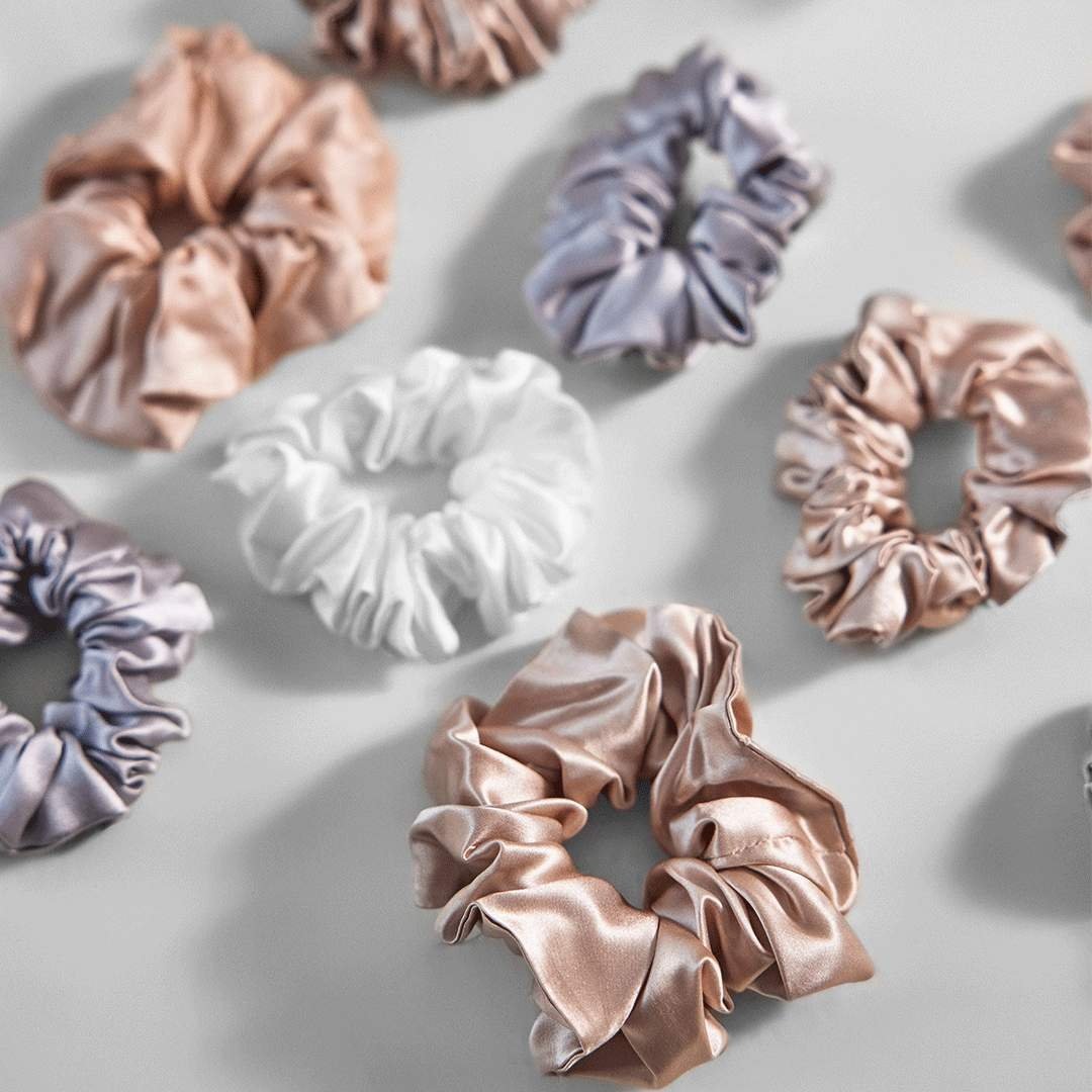 Bare Beige Silk Scrunchies - SleepLove