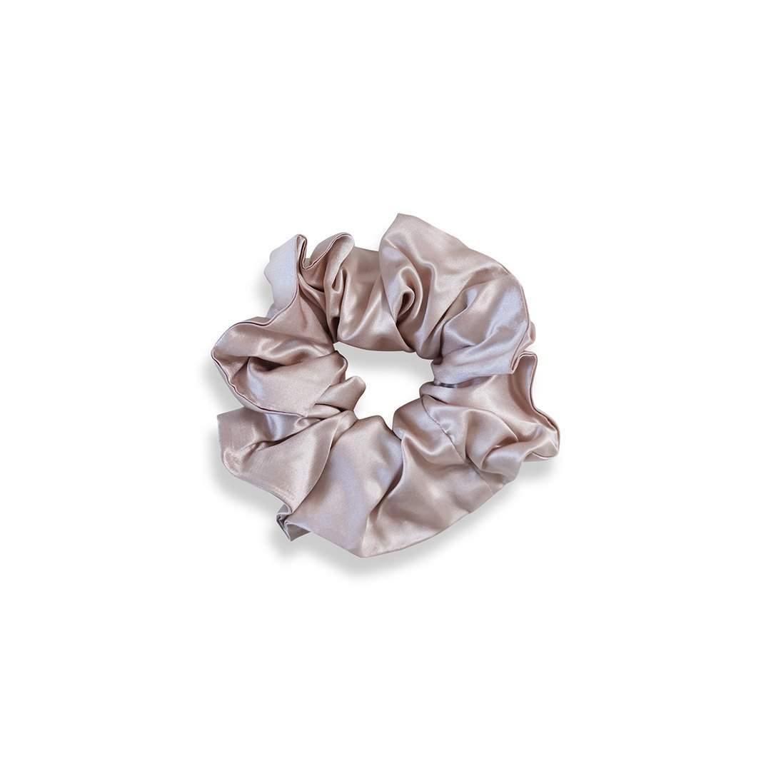 Bare Beige Pure Mulberry Silk Scrunchies-SleepLove-Bare Beige Scrunchies