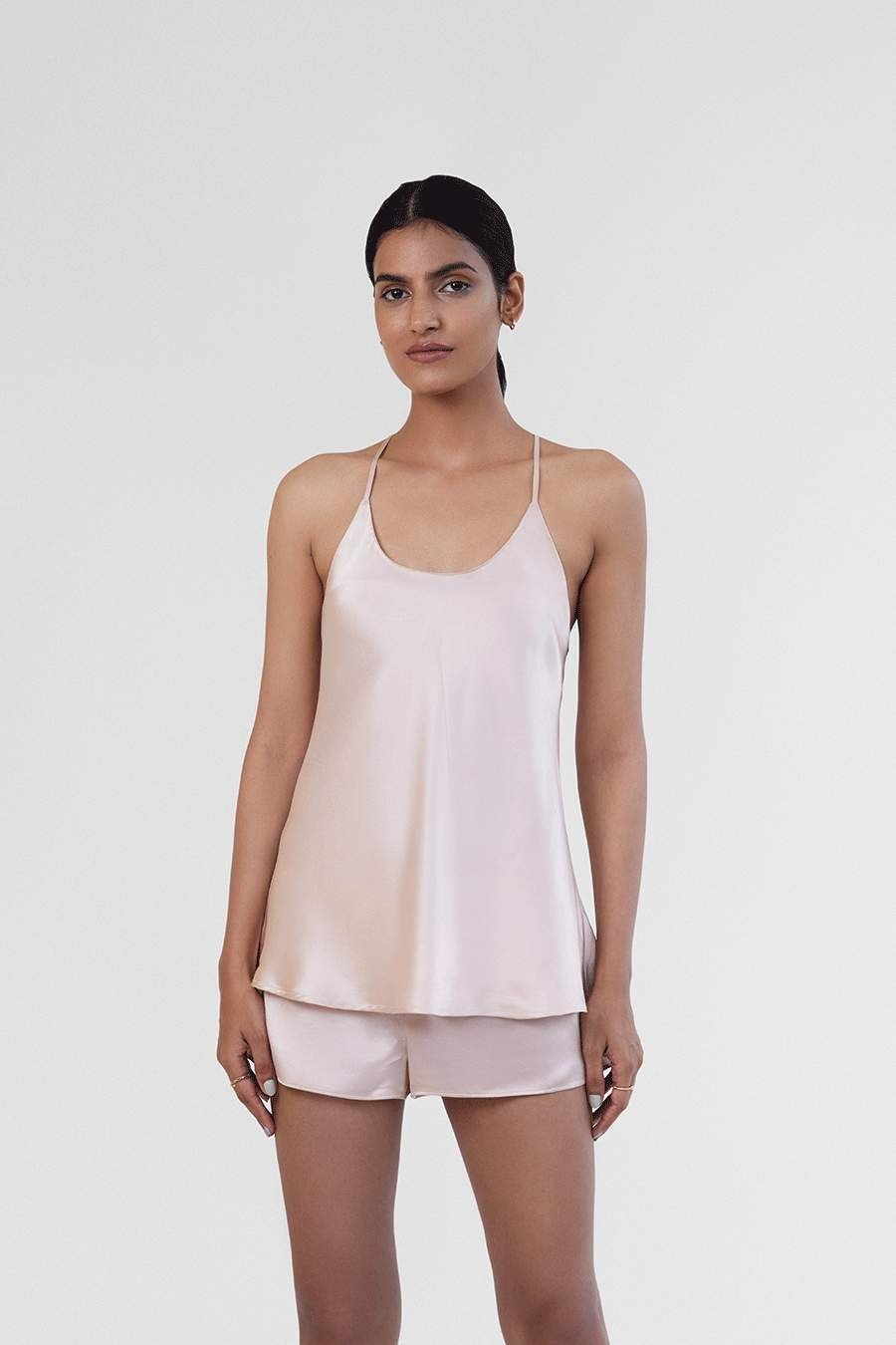 Cameo Rose Mulberry Silk Camisole Set