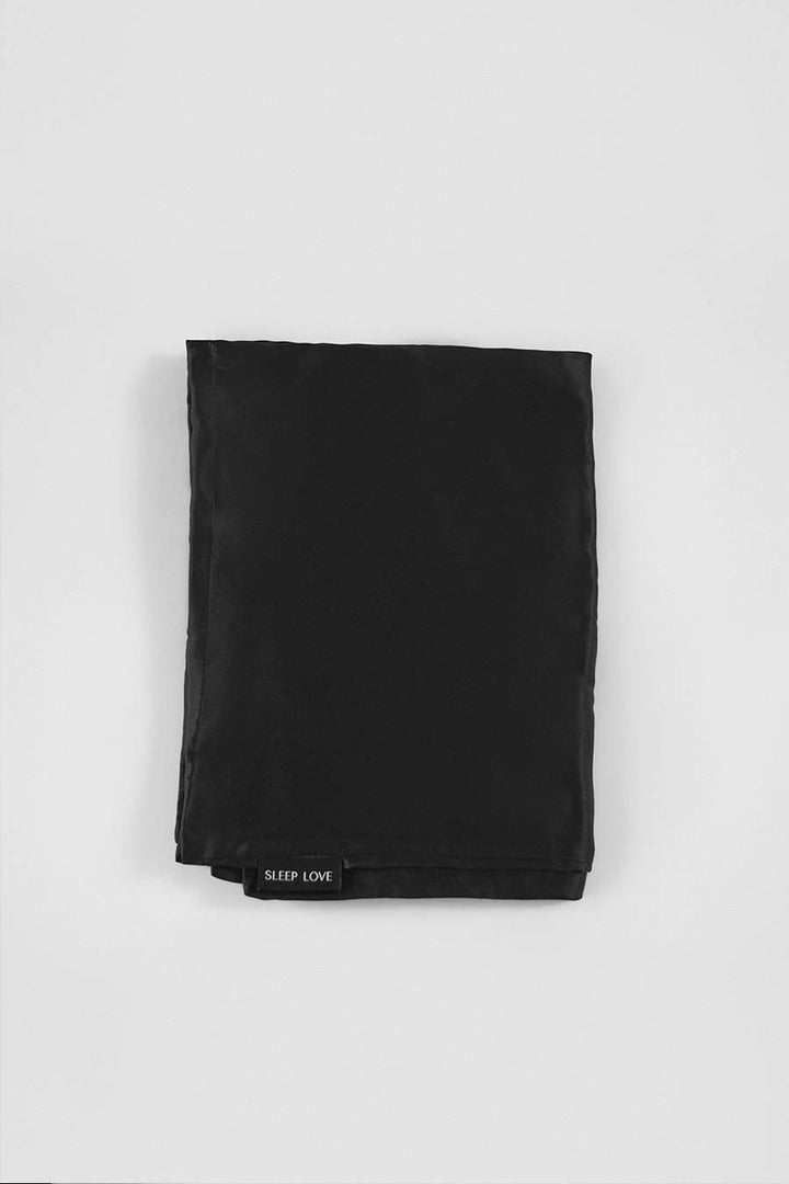 Midnight Black Mulberry Silk Pillowcase - SleepLove